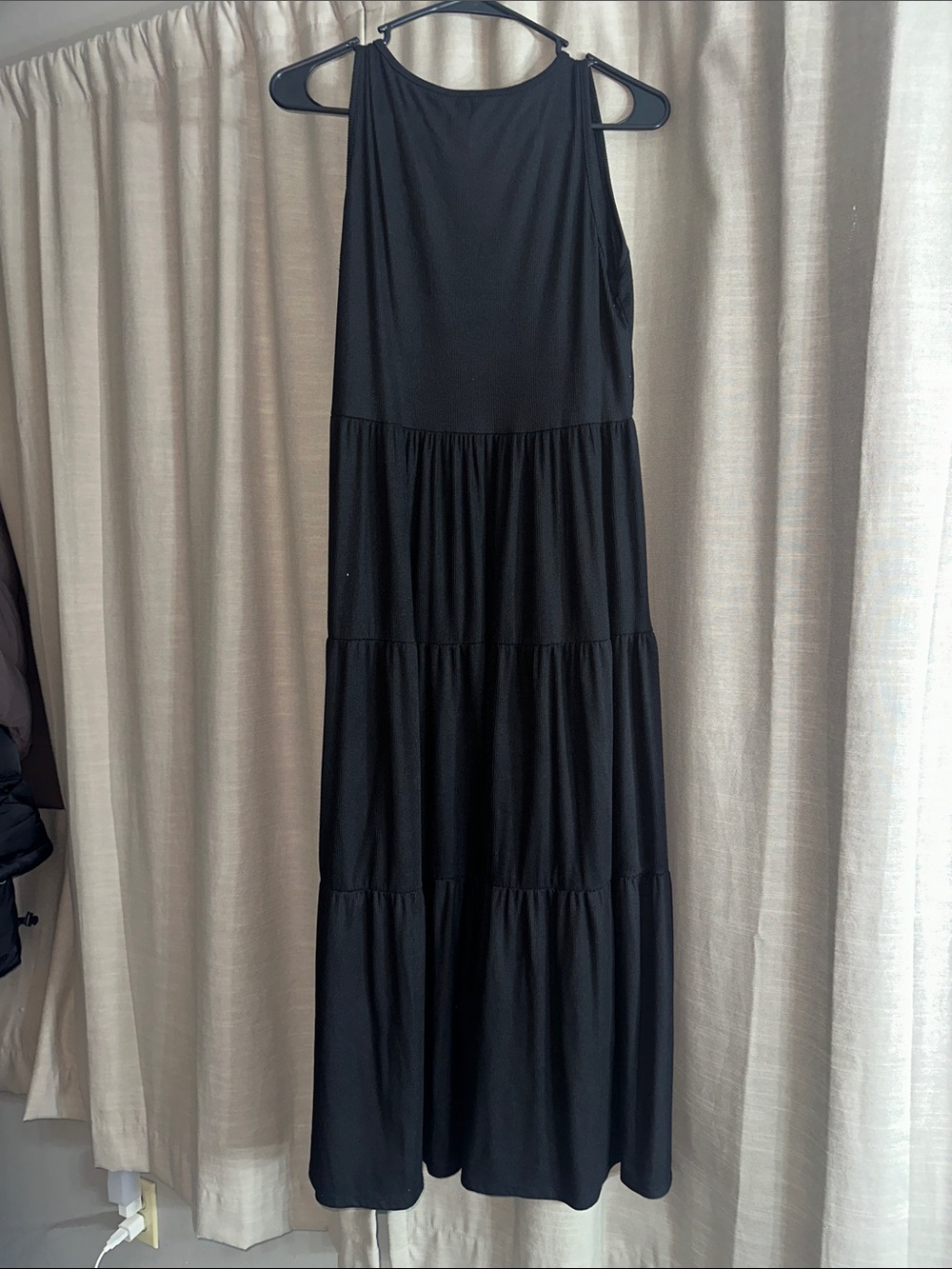 See You Monday Black Sleeveless Tiered Maxi Dress - Picture 2 of 3